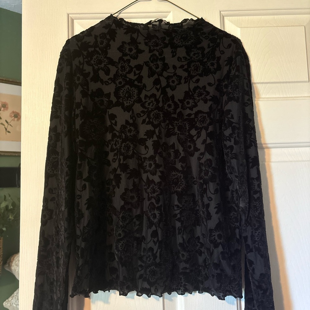 NWOT Women’s Free People Lace Velvet Top XL